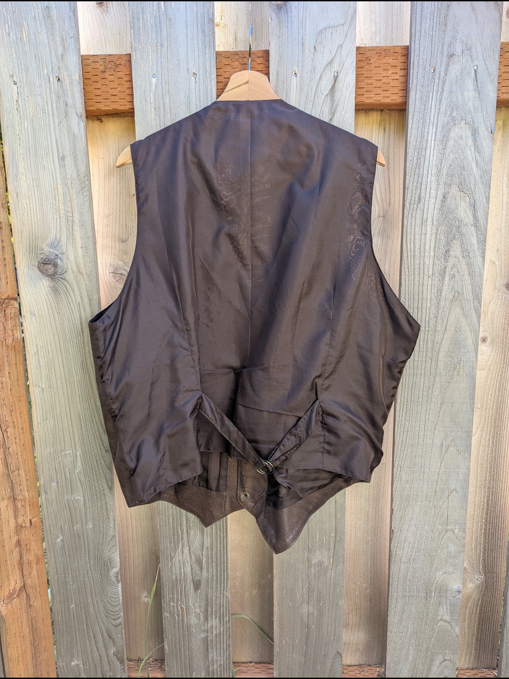 Wilson Brown Leather Vest with Button Front - Picture 3 of 4